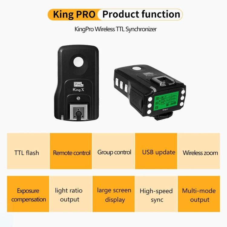 For Nikon Pixel King Pro Camera Wireless Radio Flash TTL Transmitter and Receiver - free shipping - PMC TechLife - Order now!