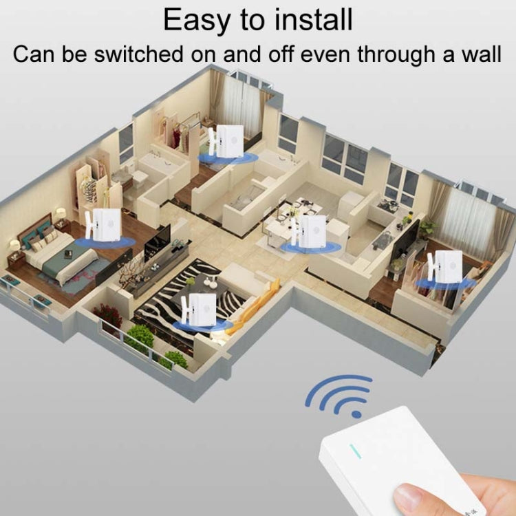 HanPai Intelligent Remote Control Home Use No Wiring Lazy Lights Off Tool(RF Model White) - Smart Switch by PMC TechLife | Online Shopping South Africa | PMC TechLife | Buy Now Pay Later Mobicred