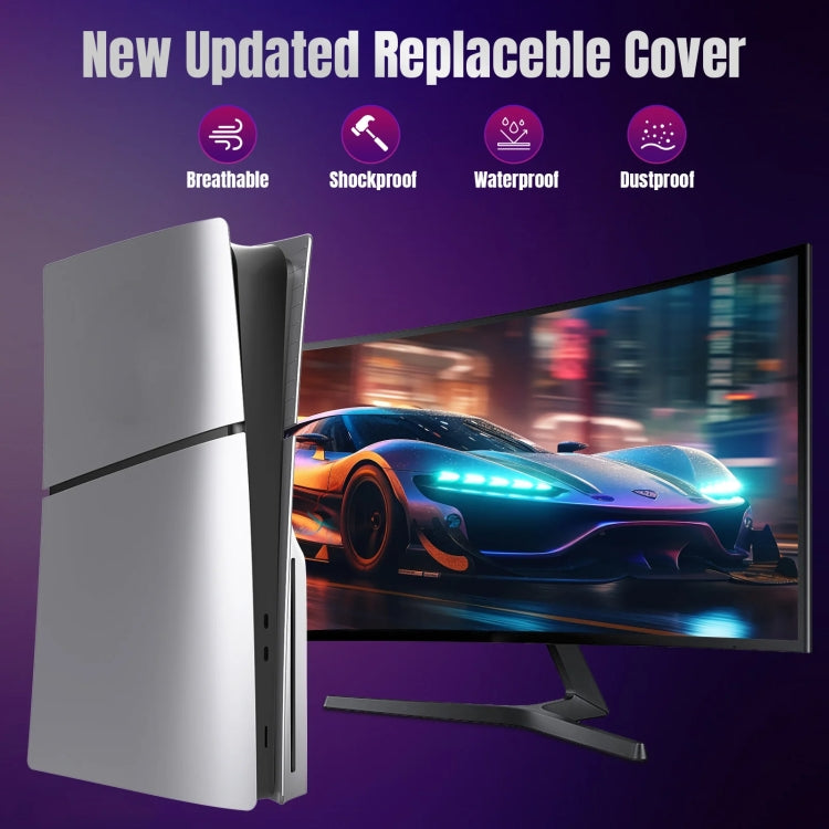 For PS5 Slim Replacement Faceplate Shell Detachable Protective Case, Model: Digital Edition White - Cases by PMc TechLife | Online Shopping South Africa | PMc TechLife | Buy Now Pay Later Mobicred