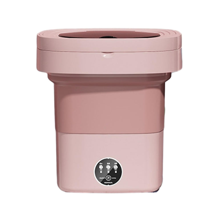 Fully Automatic Mini Foldable Washing Machine With Dehydration Function, Size: UK Plug(Pink) - free shipping - PMC TechLife - Order now!