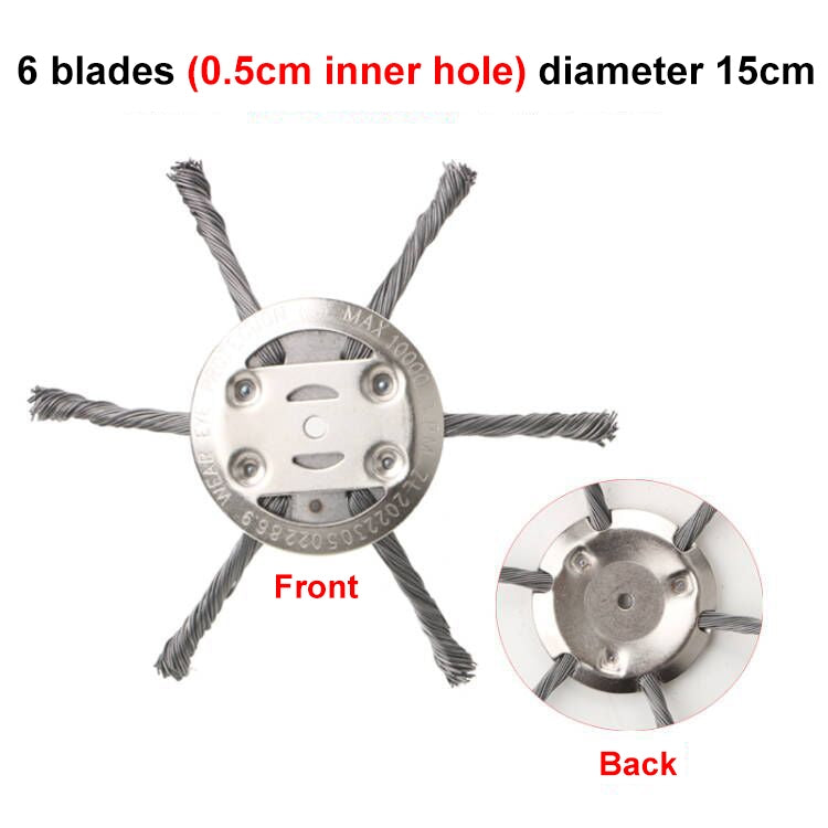 Steel Wire Weeding Wheel Twisted Wire Weeding Disc Mower Blade Accessories, Spec: 6-heads - Lawn Mower, Saws & Accessories by PMC TechLife | Online Shopping South Africa | PMC TechLife | Buy Now Pay Later Mobicred