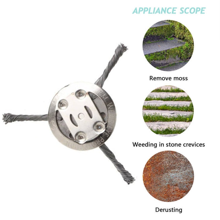 Steel Wire Weeding Wheel Twisted Wire Weeding Disc Mower Blade Accessories, Spec: 6-heads - Lawn Mower, Saws & Accessories by PMC Jewellery | Online Shopping South Africa | PMC Jewellery | Buy Now Pay Later Mobicred