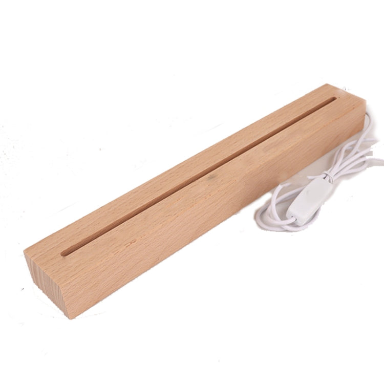 LED Light Solid Wood Luminous Base for Resin Art Acrylic Glass Lights Rectangular 30cm(Three-color Light) - free shipping - PMc TechLife - Order now!