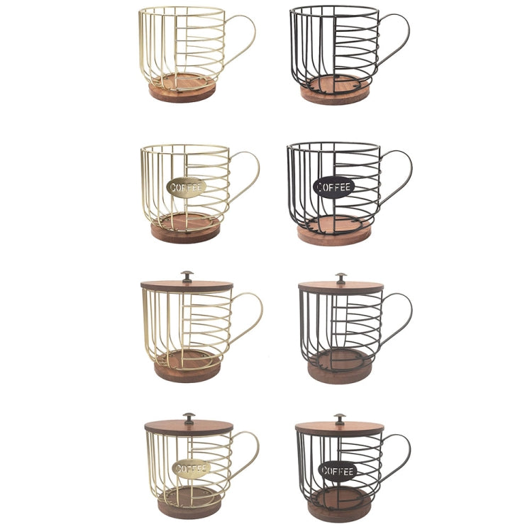 Coffee Companion Storage Rack Cup-Shaped Kitchen Storage Basket, Color: Black No Words - free shipping - PMC TechLife - Order now!