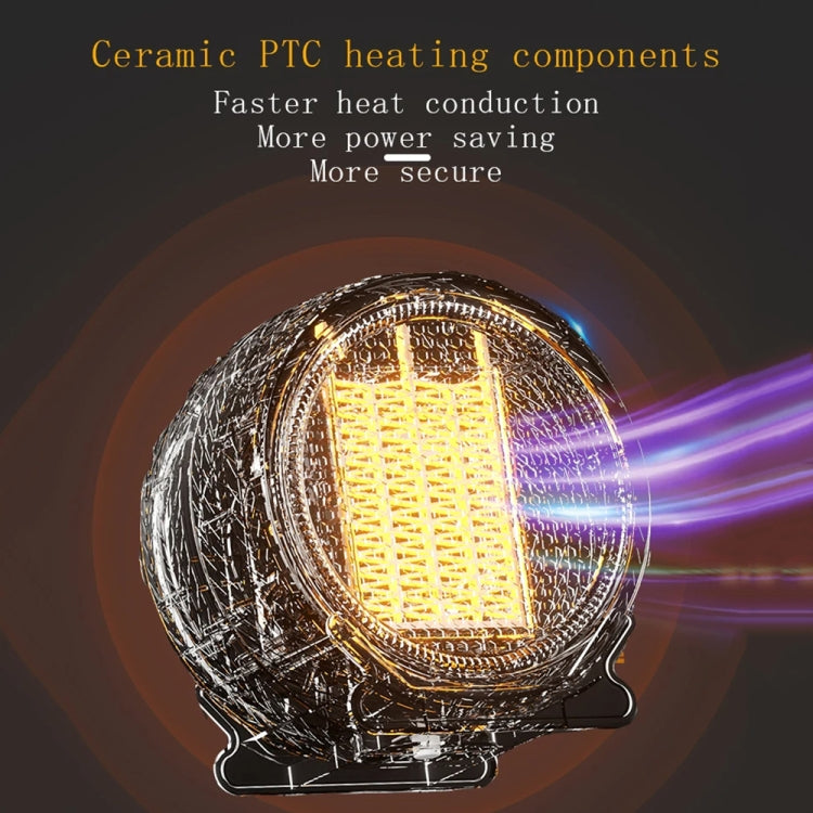 1800W Desktop High-power Two-speed Heater Household Fast Heating Heater, Spec: UK Plug(Gray) - Electric Heaters by PMC TechLife | Online Shopping South Africa | PMC TechLife | Buy Now Pay Later Mobicred