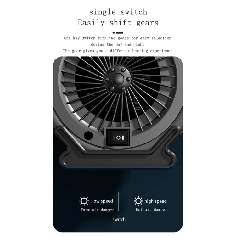 1800W Desktop High-power Two-speed Heater Household Fast Heating Heater, Spec: UK Plug(Gray) - Electric Heaters by PMC TechLife | Online Shopping South Africa | PMC TechLife | Buy Now Pay Later Mobicred