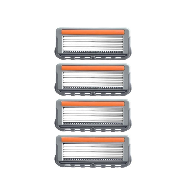 4pcs /Pack Six Blade OpenBack System Skin Razor Refills for Men - Accessories by PMC TechLife | Online Shopping South Africa | PMC TechLife | Buy Now Pay Later Mobicred