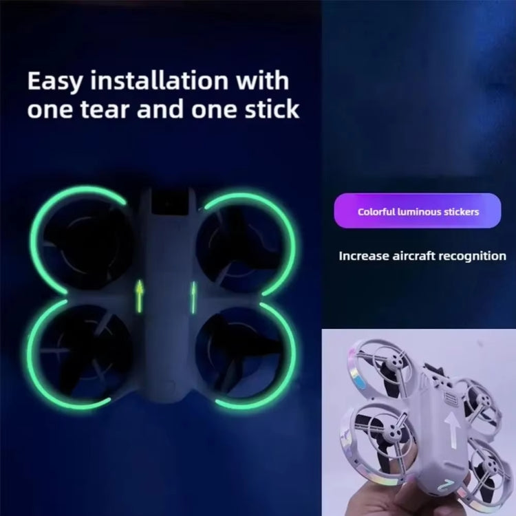 For DJI Neo Luminous Stickers Night Glow Cool Film(Sky Blue) - free shipping - PMC TechLife - Order now!