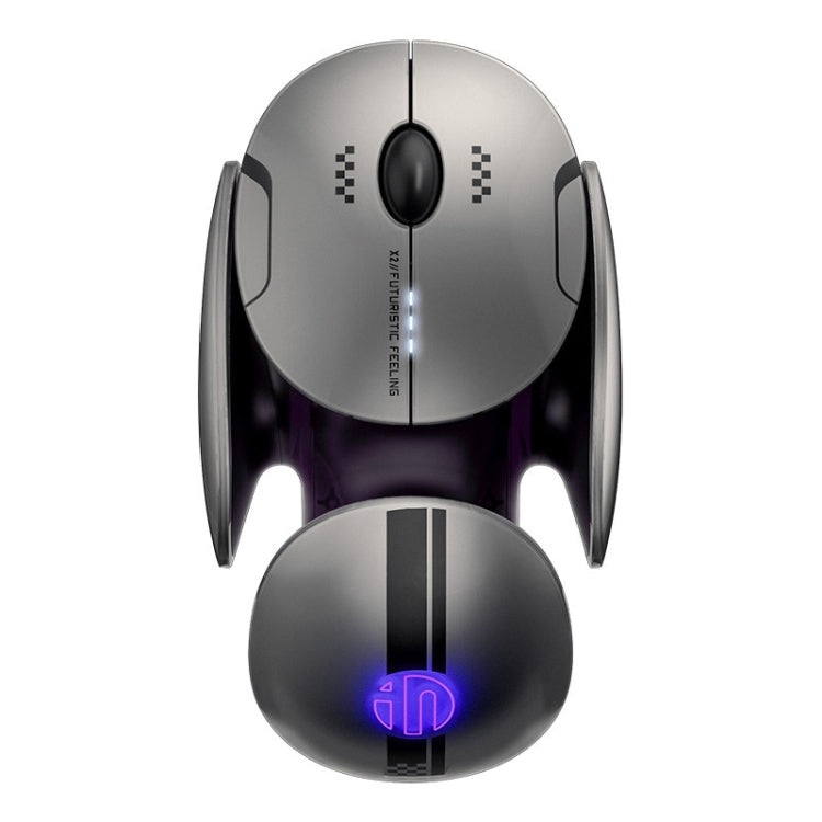 Inphic X2 Bluetooth Wireless Mouse Tri-Mode Silent Rechargeable Office Gaming Laptop Mouse(Liquid Metal Gray) - free shipping - PMC TechLife - Order now!