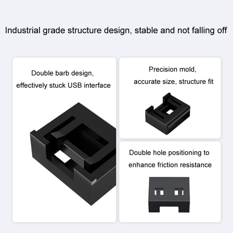 USB Removable Sealing Plug Ddustproof Hidden Anti-Theft Safety Lock(10 Plug+1 Key) - Anti-Dust Plugs by PMC TechLife | Online Shopping South Africa | PMC TechLife | Buy Now Pay Later Mobicred