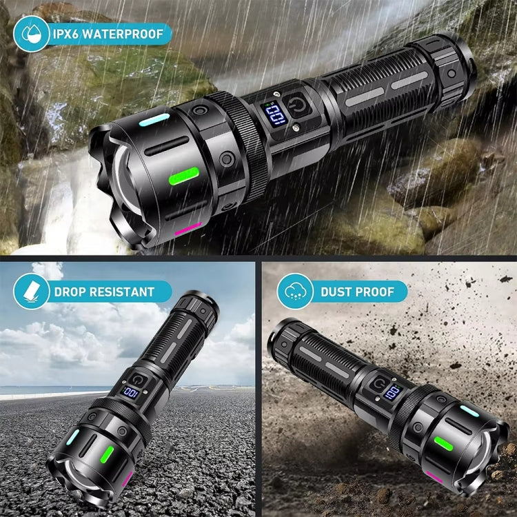 E-SMARTER A08 Flat Port Digital Display Fluorescent Strip Flashlight High Power LED Strong Light Flashlight(Battery Not Included) - LED Flashlight by E-SMARTER | Online Shopping South Africa | PMc TechLife | Buy Now Pay Later Mobicred