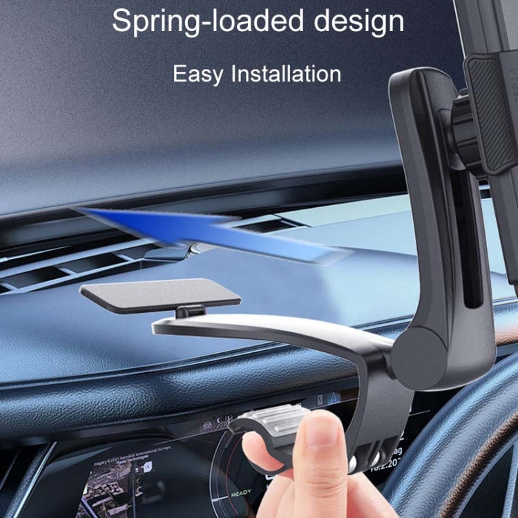 Car Dashboard Multifunctional Rotating And Folding Cell Phone Navigation Holder(Black) - Universal Car Holders by PMC TechLife | Online Shopping South Africa | PMC TechLife | Buy Now Pay Later Mobicred