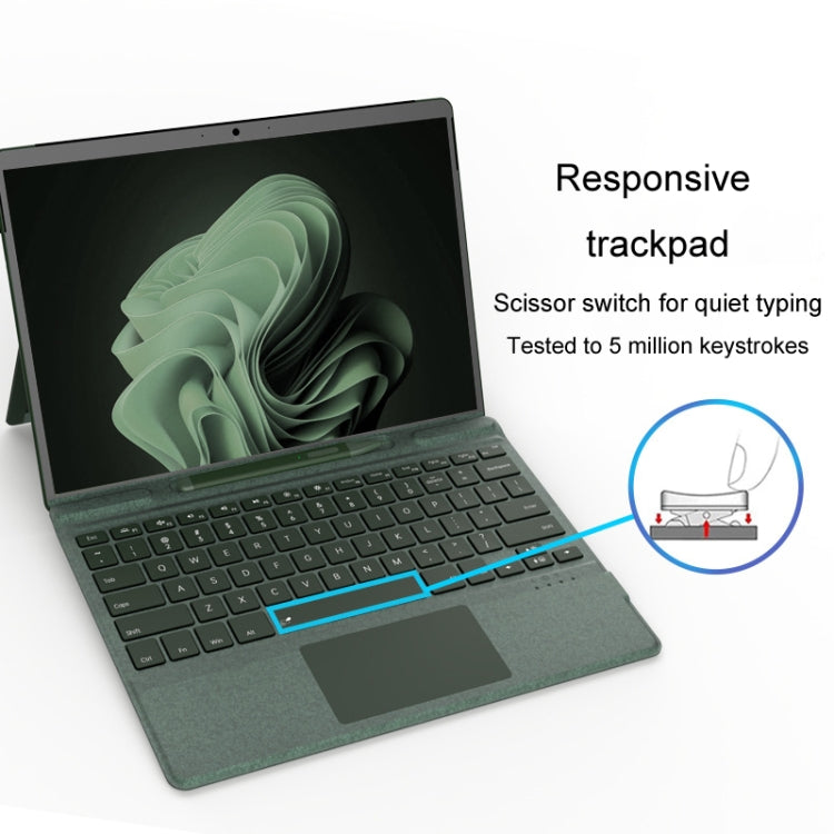 For Microsoft Surface Pro 8 / 9 / X Bluetooth Keyboard Magnetic Tablet Wireless Touch Backlit Keyboard With Pen Slot(Blue) - Others Keyboard by PMC TechLife | Online Shopping South Africa | PMC TechLife | Buy Now Pay Later Mobicred