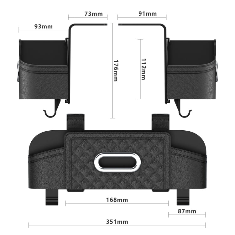 Multifunctional Car Seat Back Tissue Storage Box Hanging Bag(Brown) - Stowing Tidying by PMC TechLife | Online Shopping South Africa | PMC TechLife | Buy Now Pay Later Mobicred