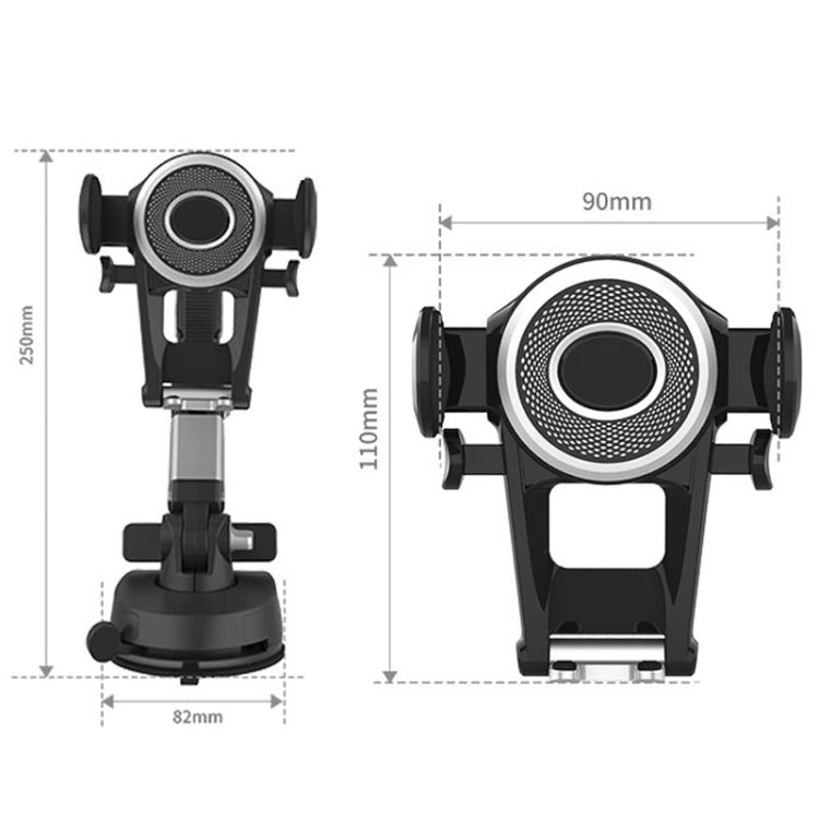 Car Suction Cup Multi-function Cell Phone Navigation Mount, Style: With Flat Clip - Universal Car Holders by PMC TechLife | Online Shopping South Africa | PMC TechLife | Buy Now Pay Later Mobicred