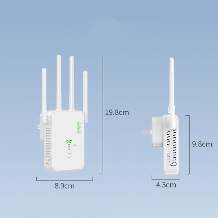 Urant U10 300Mbps 2.4G Wireless Repeater WiFi Signal Amplifier With 4 Antennas EU Plug White - free shipping - PMC TechLife - Order now!