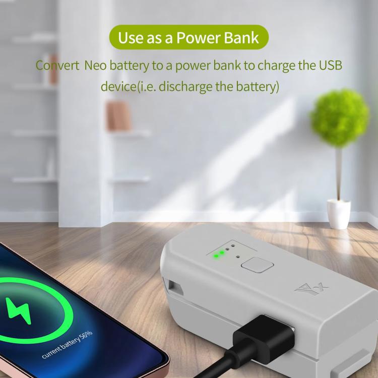 For DJI Neo Drone YX Battery Charger USB-C/Type-C Port Battery Manager(Gray) - free shipping - PMC TechLife - Order now!
