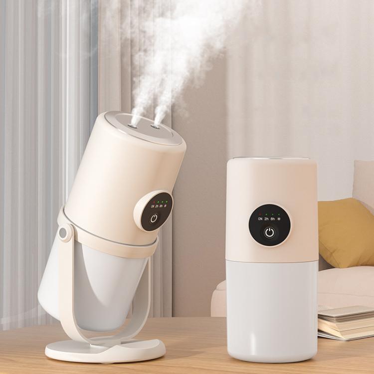 Desktop Dual Port Humidifier Portable Mini Air Purifier With Nightlight, Color: Beige - free shipping - PMC TechLife - Order now!