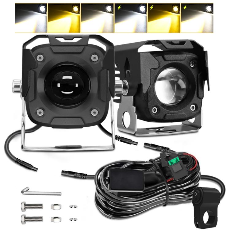 Motorcycle Spotlight Strobe 6 Modes With Control Cable Set(SK1 POR) - Headlights by PMc TechLife | Online Shopping South Africa | PMc TechLife | Buy Now Pay Later Mobicred