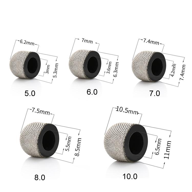 10pcs Silver Fibre Nano Conductive Light Fabric Tip High Sensitivity Capacitive Pen Tip, Spec: 5.0mm - Pencil Accessories by PMc TechLife | Online Shopping South Africa | PMc TechLife | Buy Now Pay Later Mobicred