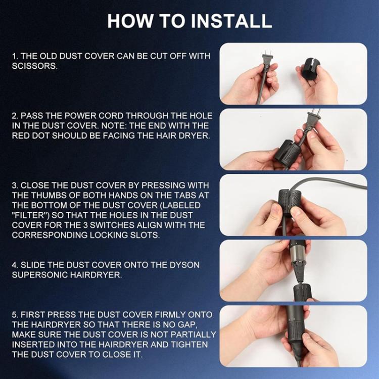 For Dyson HD01 / HD03 / HD08 / HD15 Hair Dryer Open Design Outer Filter Cover Replacement Parts(Silver) - For Dyson Accessories by PMc TechLife | Online Shopping South Africa | PMc TechLife | Buy Now Pay Later Mobicred