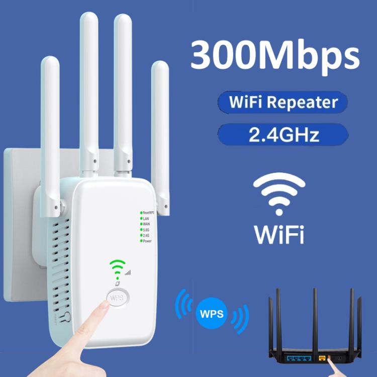 Urant U11 300Mbps 2.4G Wireless Repeater WiFi Signal Amplifier Support WPS Quick Setting UK Plug Black - Broadband Amplifiers by Urant | Online Shopping South Africa | PMC TechLife | Buy Now Pay Later Mobicred