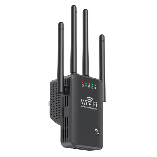 Urant U9 300Mbps 2.4G Wireless Repeater WiFi Signal Amplifier Support WPS Quick Setting EU Plug Black - Broadband Amplifiers by Urant | Online Shopping South Africa | PMC Jewellery | Buy Now Pay Later Mobicred