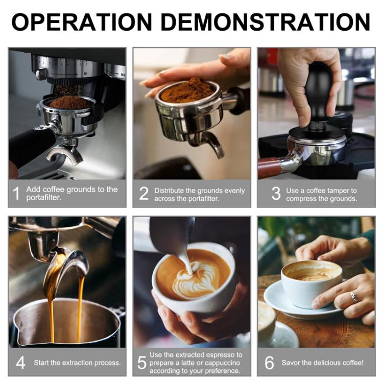 Coffee Constant Pressure Powder Press Adjustable Impact Hammer, Style: Black Thread+Round Base(53mm) - free shipping - PMC TechLife - Order now!