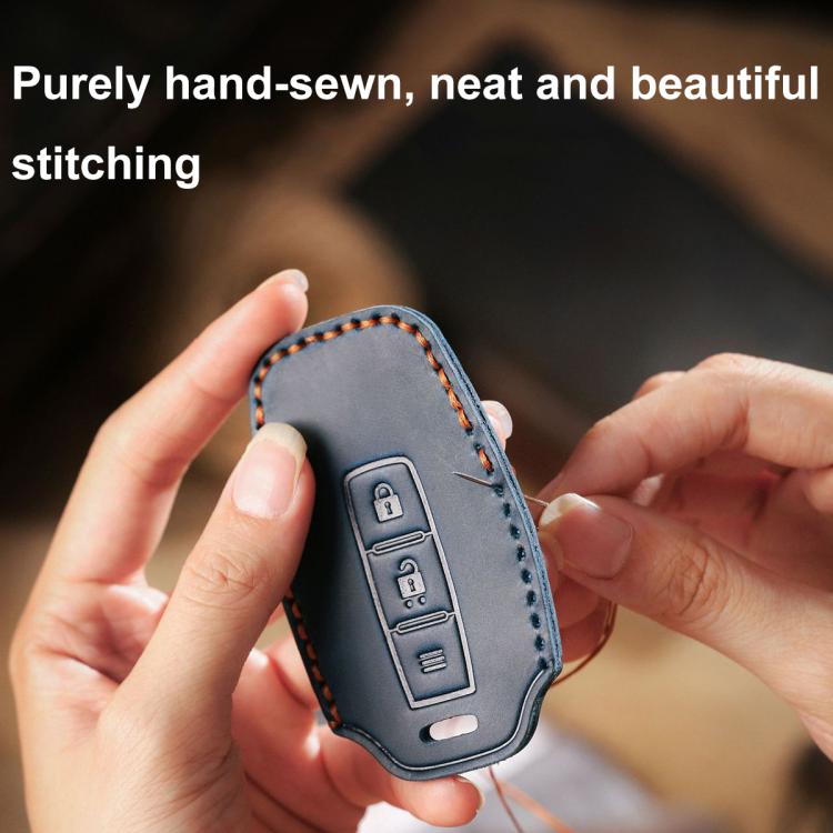Hallmo For Peugeot Django 150 Motorcycle Natural Cowhide Key Protective Cover(Balck) - free shipping - PMc TechLife - Order now!