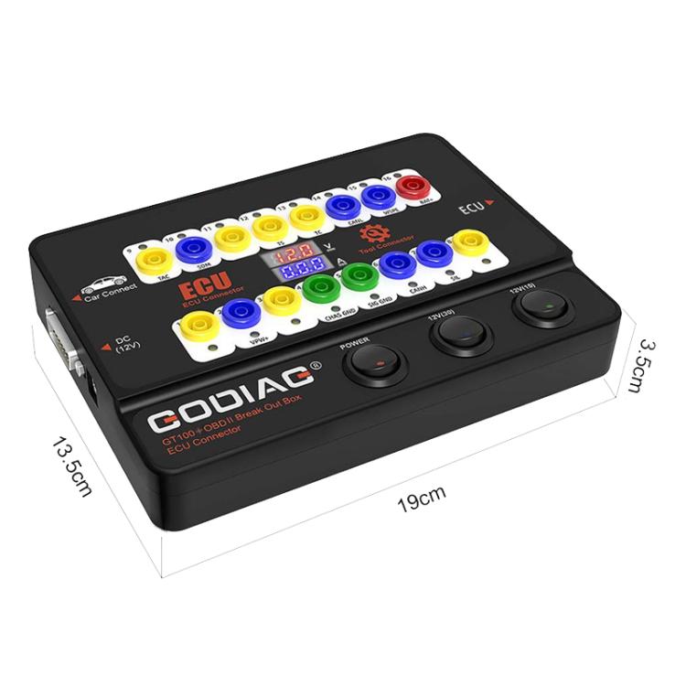 GODIAG GT100+ OBDII Breakout Box Diagnostic Port Tester ECU Bench Connector, UK Plug - free shipping - PMc TechLife - Order now!