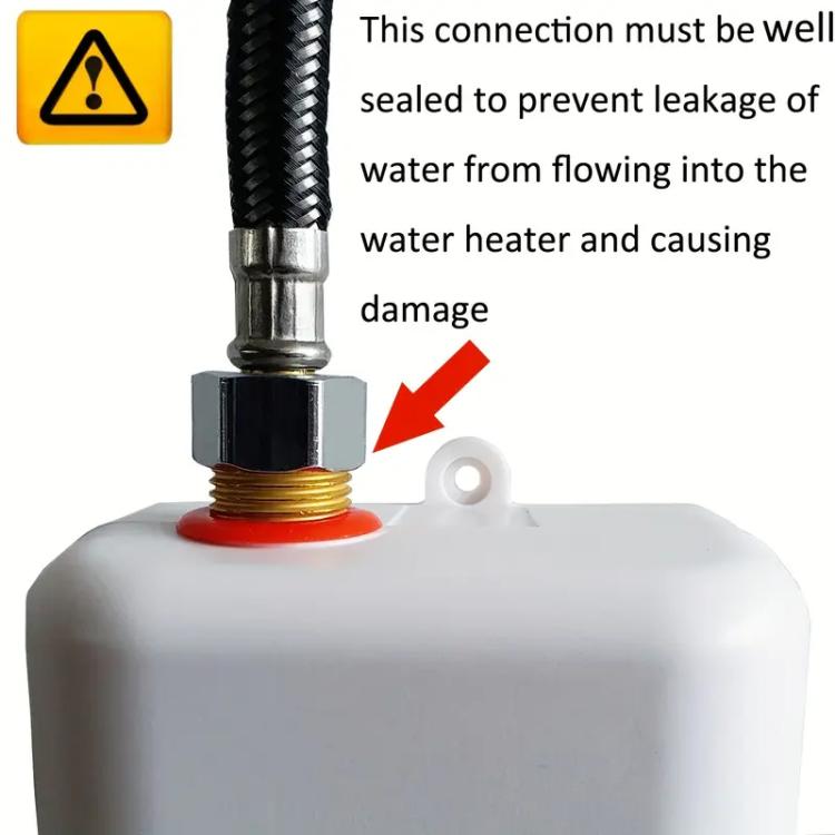 3000W Small Tankless Electric Water Heater For Kitchen Bathroom US Plug(Black) - free shipping - PMC TechLife - Order now!