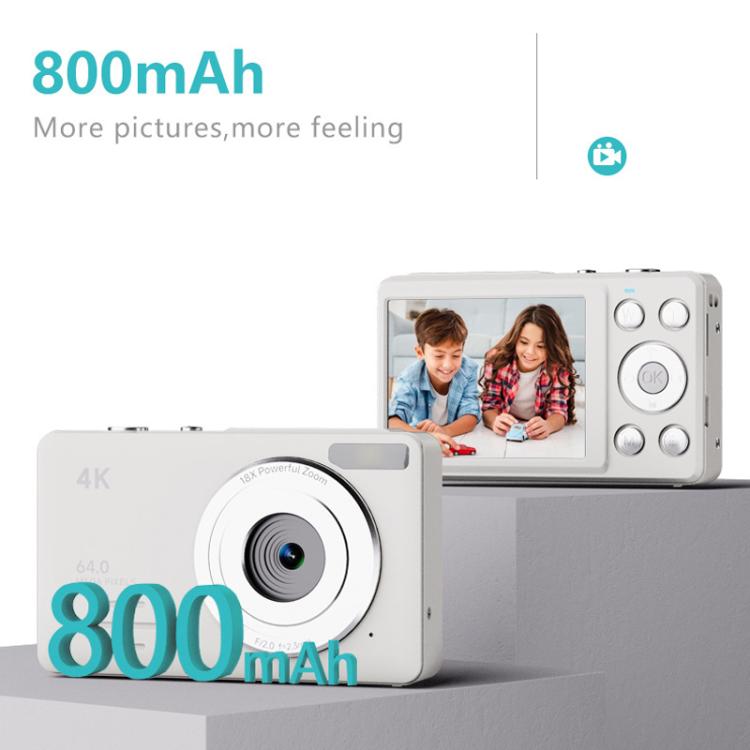 Anytek S7 4K HD Digital Camera Self-Timer Travel Camera Student Kids Card Camera(White) - free shipping - PMC TechLife - Order now!