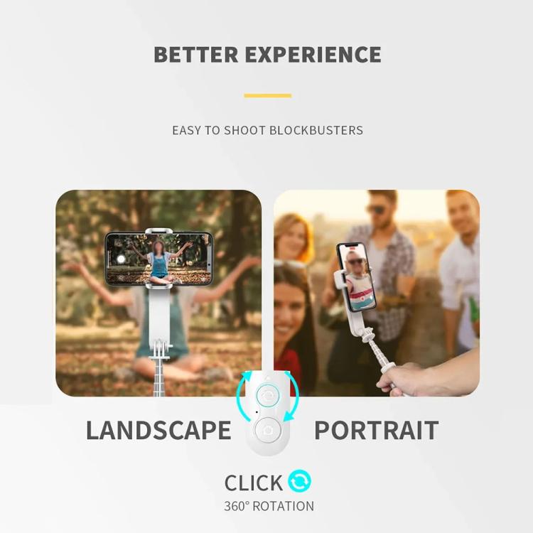 L09 Mini Handheld Folding Anti-shake Stabilizer Bluetooth Beauty Fill Light Selfie Stick(White) - Selfie Sticks by PMC TechLife | Online Shopping South Africa | PMC TechLife | Buy Now Pay Later Mobicred
