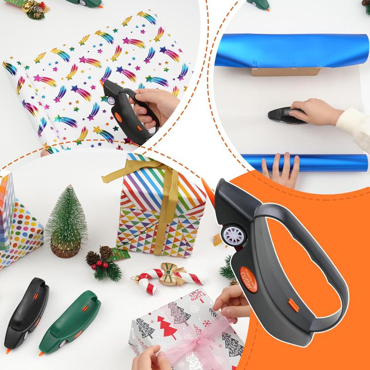 NBJ1 Roll Wrapping Paper Cutter with Handle Paper Cutter(Black) - Tools by PMc TechLife | Online Shopping South Africa | PMc TechLife | Buy Now Pay Later Mobicred
