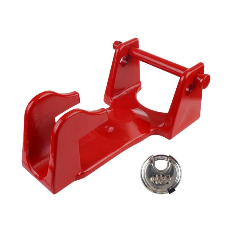 Coupler Gooseneck Hitch Trailer Lock For Heavy Trailer Transporter RV, Color: Red + Combination Lock - Towing Bars by PMc TechLife | Online Shopping South Africa | PMc TechLife | Buy Now Pay Later Mobicred