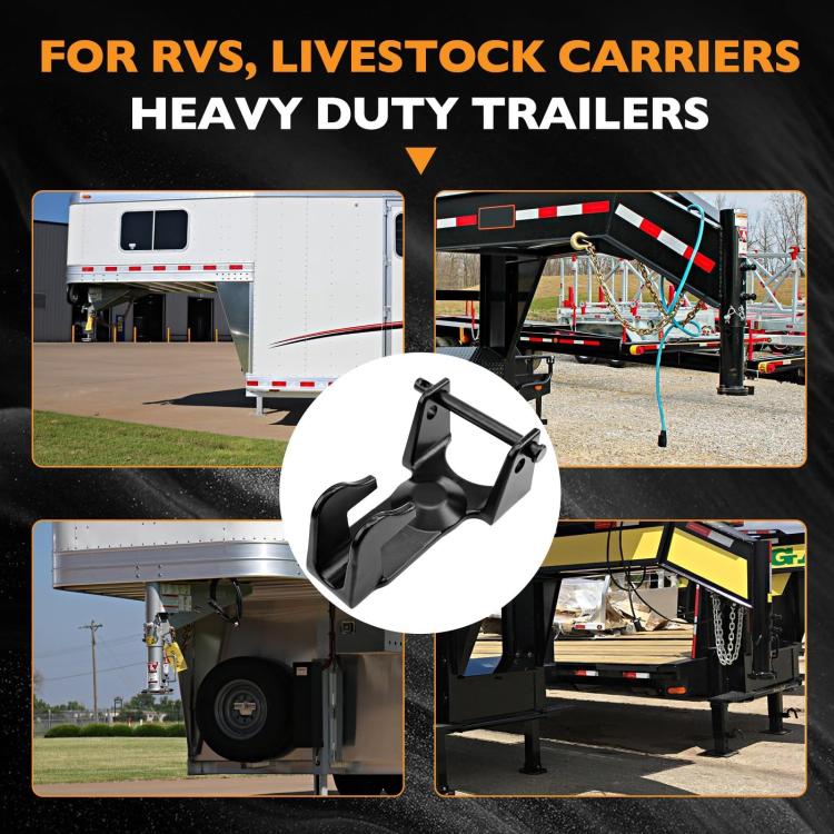 Coupler Gooseneck Hitch Trailer Lock For Heavy Trailer Transporter RV, Color: Black Without Lock - Towing Bars by PMc TechLife | Online Shopping South Africa | PMc TechLife | Buy Now Pay Later Mobicred