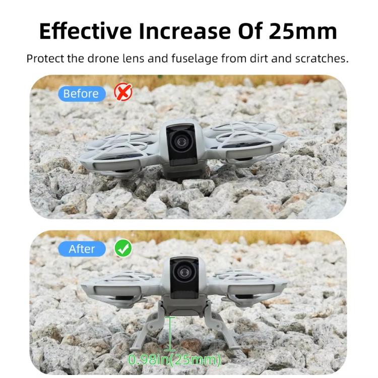 For DJI Neo BRDRC NEO021 Boosting Kickstand Drone Landing Gear Folding Sled Kickstand(Gray) - free shipping - PMC TechLife - Order now!