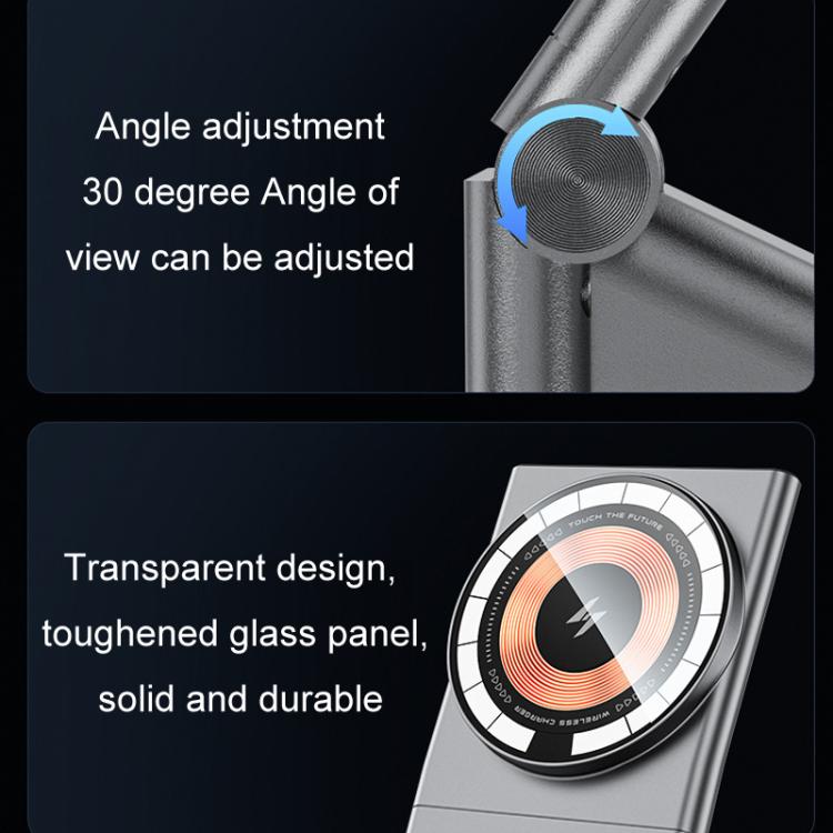 Car Air Outlet Intelligent Induction Wireless Charging Mobile Phone Holder(Gray) - Wireless Charger Holders by PMc TechLife | Online Shopping South Africa | PMc TechLife | Buy Now Pay Later Mobicred