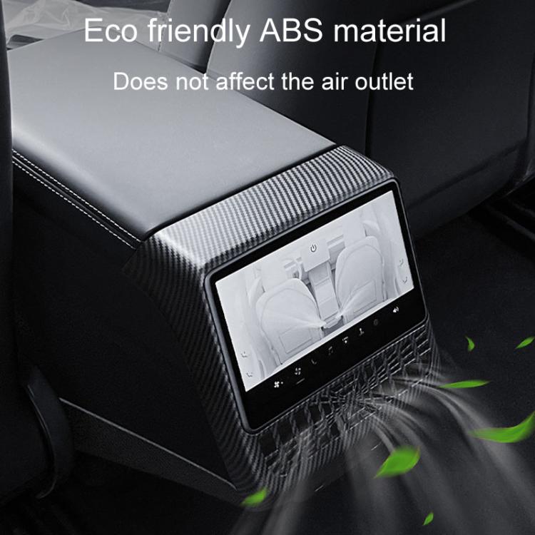 For Tesla New Model 3 / Y Car Rear Air Conditioning Vent Protection Frame, Style: Glossy Carbon Pattern - Car Interior Mouldings by PMc TechLife | Online Shopping South Africa | PMc TechLife | Buy Now Pay Later Mobicred