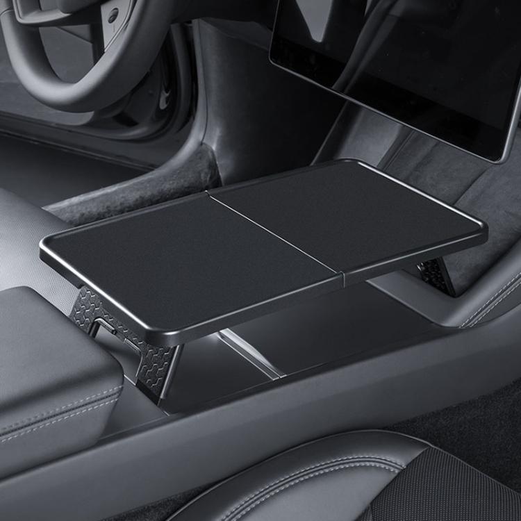For Tesla Model Y / 3 Car Front Center Control Plate Folding Tray Table(Black) - Stowing Tidying by PMc TechLife | Online Shopping South Africa | PMc TechLife | Buy Now Pay Later Mobicred