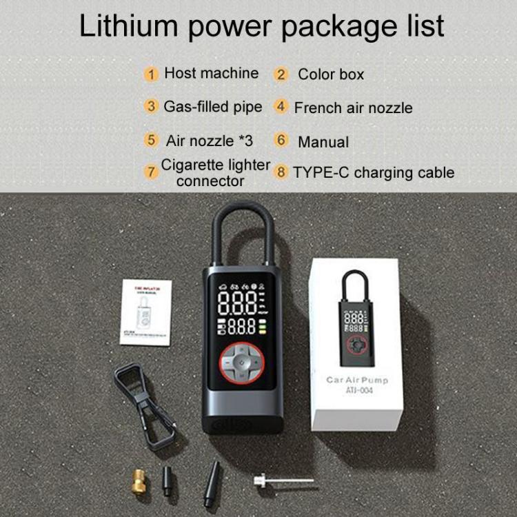ATJ-004 Smart Wireless Digital Display Portable Car Tire Pump Multi-Function Inflator(Lithium Battery Model) - Inflatable Pump by PMc TechLife | Online Shopping South Africa | PMc TechLife | Buy Now Pay Later Mobicred