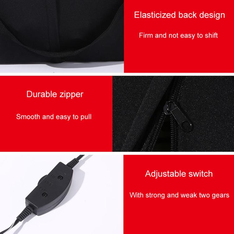 Automotive Universal Electrical Massage Lumbar Cushion Car Lumbar Support Pad(Black And Red) - Seat Accessories by PMc TechLife | Online Shopping South Africa | PMc TechLife | Buy Now Pay Later Mobicred