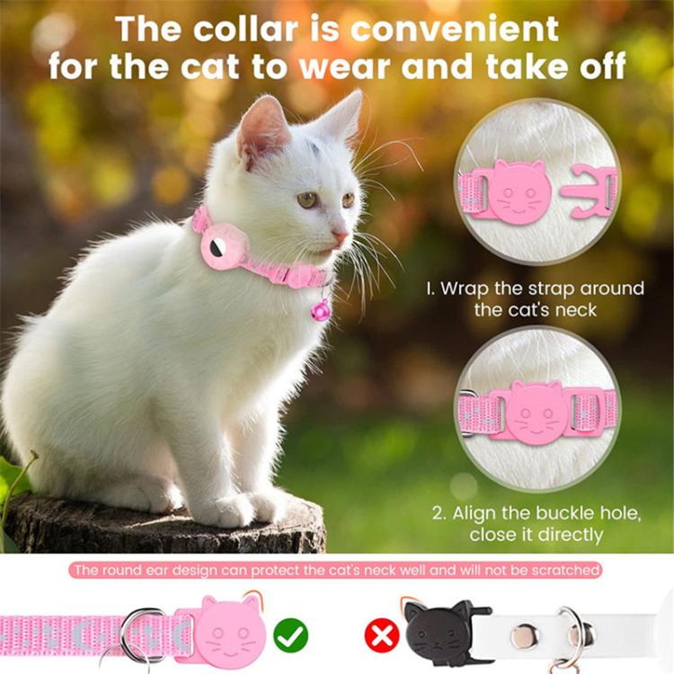 For AirTag Tracker Silicone Case Reflective Stars And Moon Cats Dogs Pet Collar With Bell(Blue) - Pet Series by PMC TechLife | Online Shopping South Africa | PMC TechLife | Buy Now Pay Later Mobicred