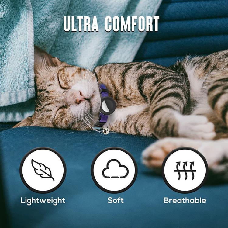 For AirTag Tracker Silicone Case Rainbow Gradient Pet Cat Collar With Bell(Gradient Yellow) - Pet Series by PMC TechLife | Online Shopping South Africa | PMC TechLife | Buy Now Pay Later Mobicred