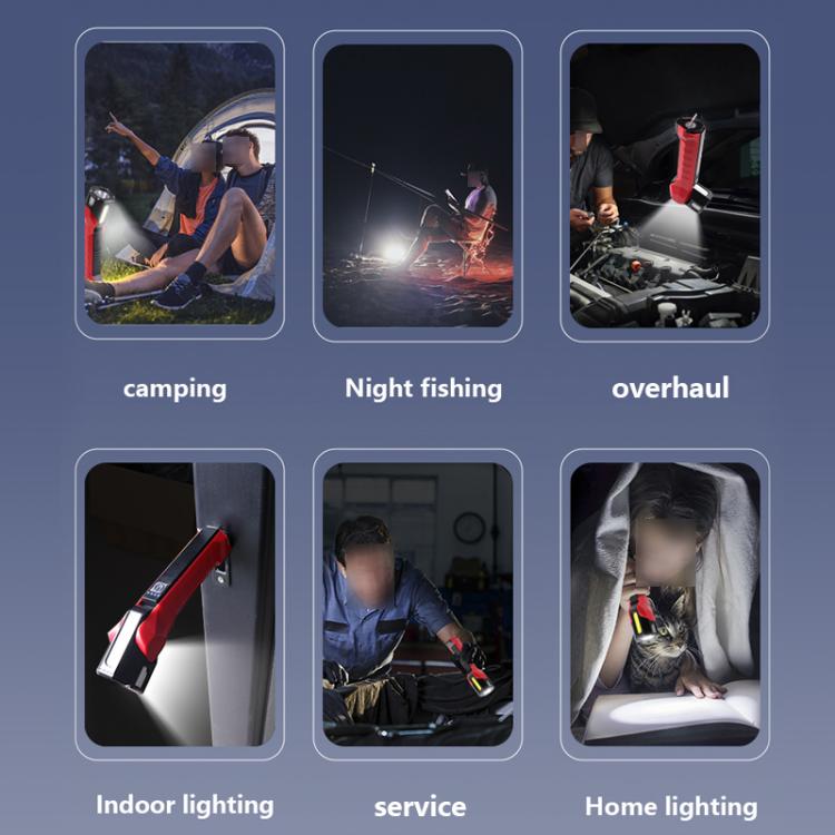 Magnet-Hook COB Rotating Strong Light Emergency Work Light(Gray) - Other Tools by PMC TechLife | Online Shopping South Africa | PMC TechLife | Buy Now Pay Later Mobicred