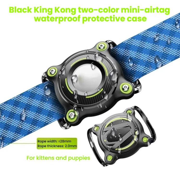 For AirTag Tracker Waterproof Protective Case Puppy Kitten Collar Metal Buckle Model Protective Cover(Black+White PC) - Other by PMC TechLife | Online Shopping South Africa | PMC TechLife | Buy Now Pay Later Mobicred