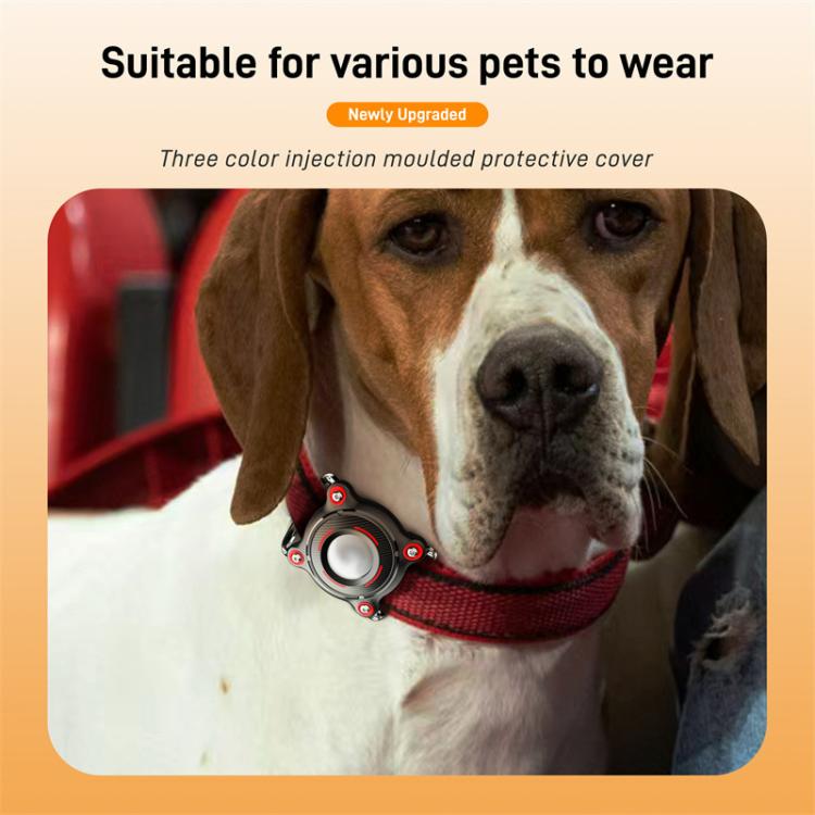 For AirTag Tracker Waterproof Protective Case Puppy Kitten Collar Metal Buckle Model Protective Cover(Blue+White PC) - Other by PMC TechLife | Online Shopping South Africa | PMC TechLife | Buy Now Pay Later Mobicred