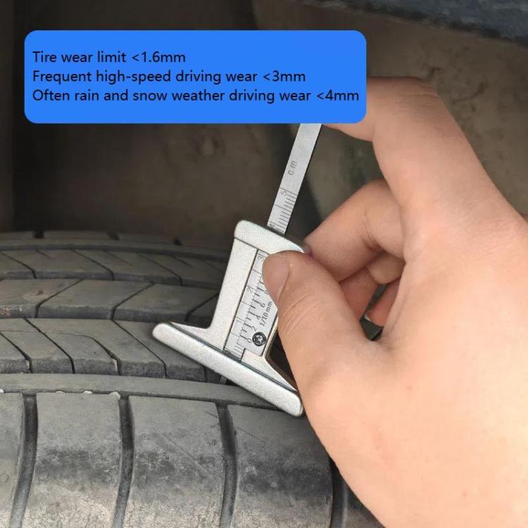 0-50mm Stainless Steel Tire Tread Depth Gauge(A1286) - Other Tools by PMc TechLife | Online Shopping South Africa | PMc TechLife | Buy Now Pay Later Mobicred
