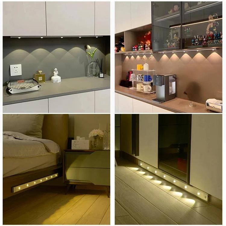 80cm Rechargeable Motion Sensor Light Bar Cabinet Wardrobe Lamp With Remote Control(Black) - Sensor LED Lights by PMc TechLife | Online Shopping South Africa | PMc TechLife | Buy Now Pay Later Mobicred