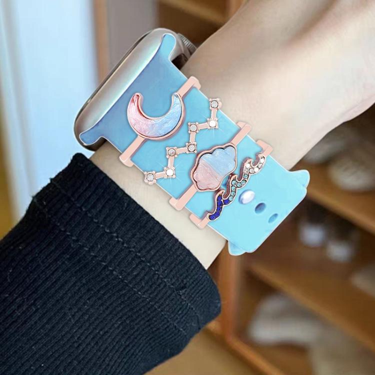 4pcs / Set 22mm Width Smart Watch Band Decorative Ring Metal Accessories, Style: 1 - Watch Decorations by PMC TechLife | Online Shopping South Africa | PMC TechLife | Buy Now Pay Later Mobicred